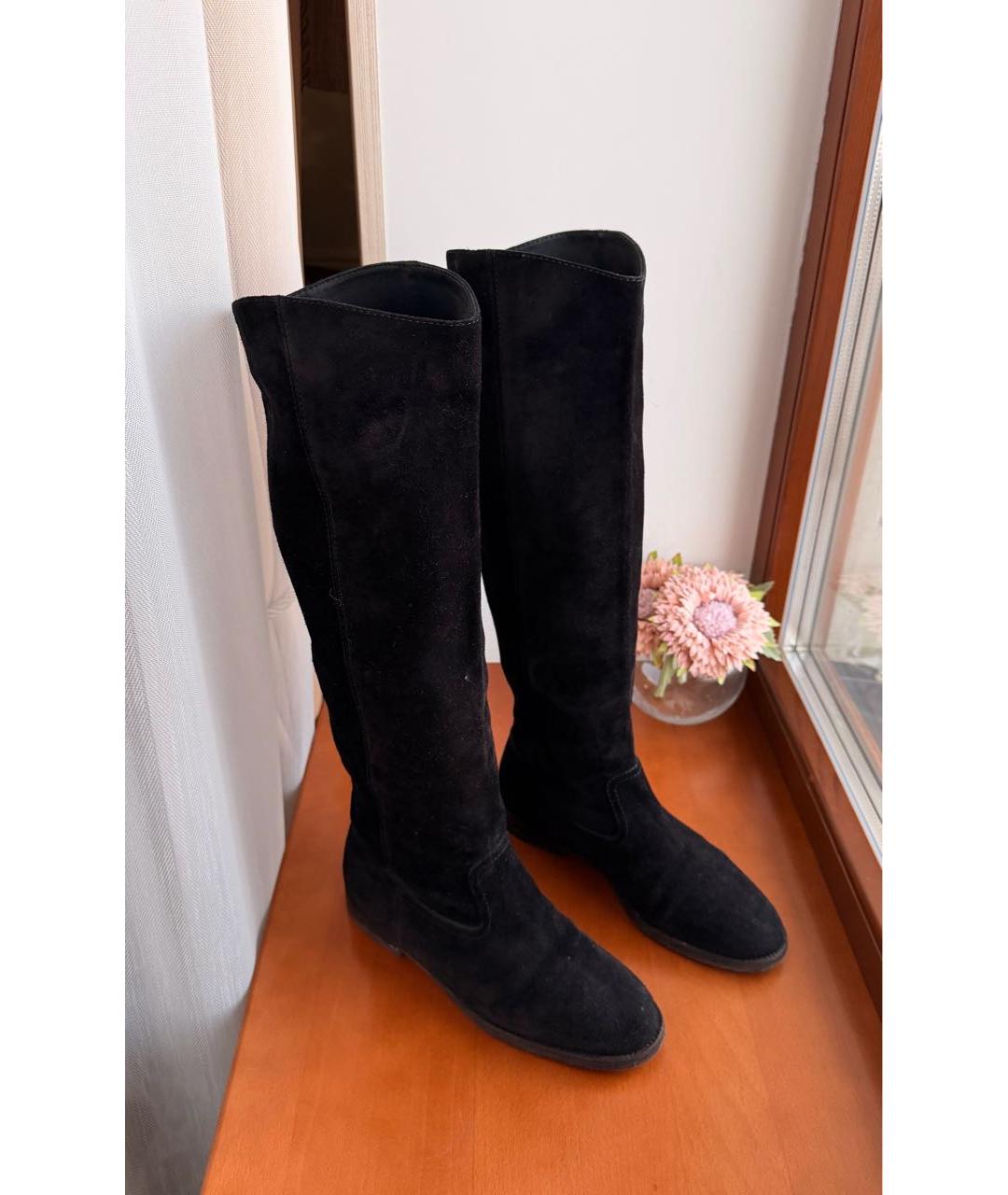 JIMMY CHOO Черные замшевые сапоги, фото 2