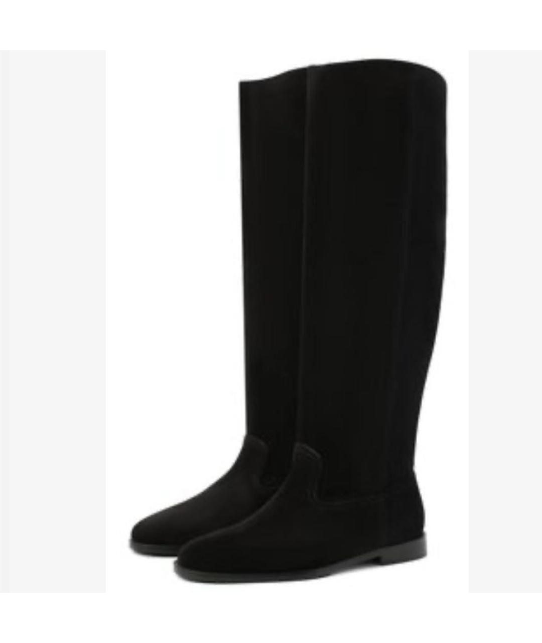 JIMMY CHOO Черные замшевые сапоги, фото 8