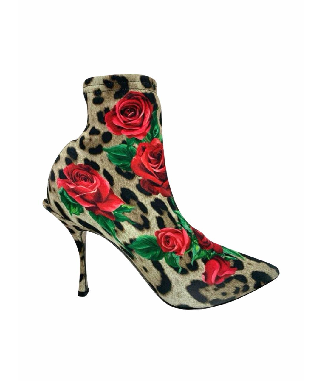 DOLCE&GABBANA Мульти кожаные полусапоги, фото 1