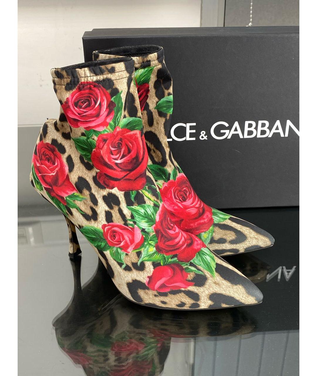 DOLCE&GABBANA Мульти кожаные полусапоги, фото 2