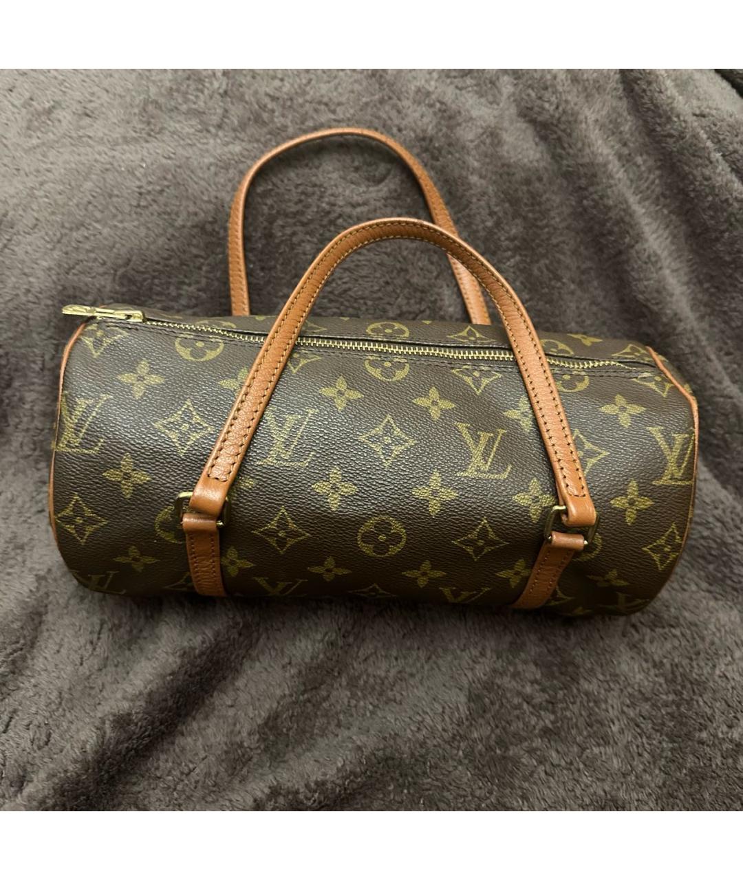 LOUIS VUITTON Коричневая сумка с короткими ручками, фото 6