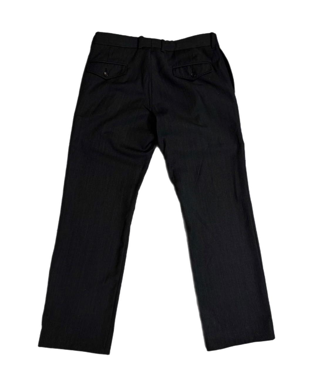 GUCCI Антрацитовые шерстяные классические брюки, фото 2