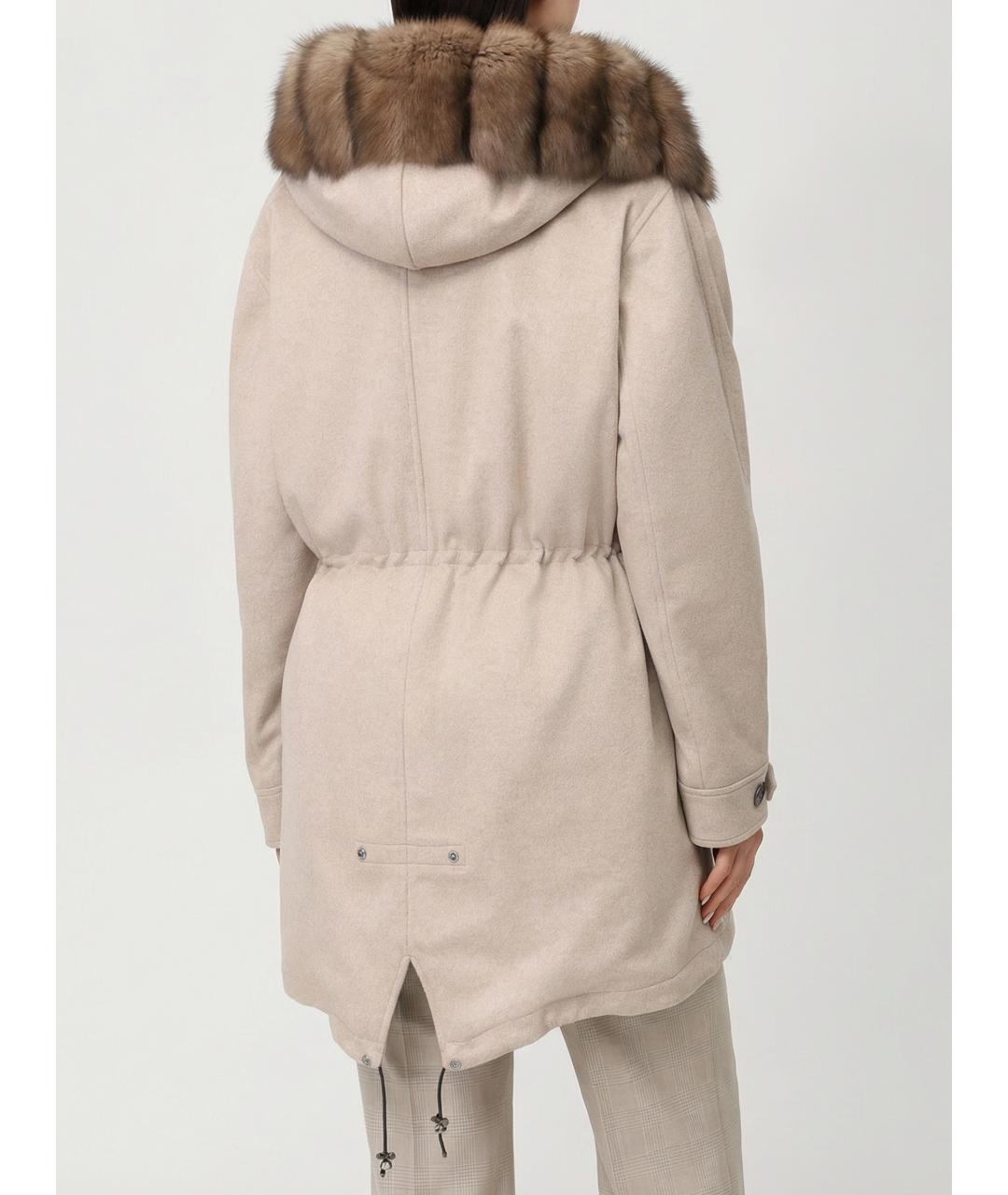 RINDI Бежевая кашемировая парка, фото 3