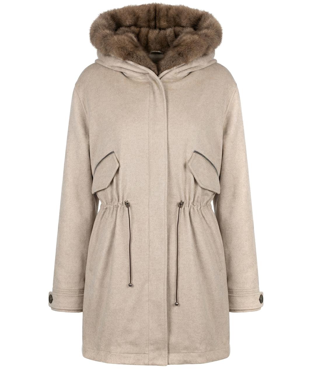 RINDI Бежевая кашемировая парка, фото 1