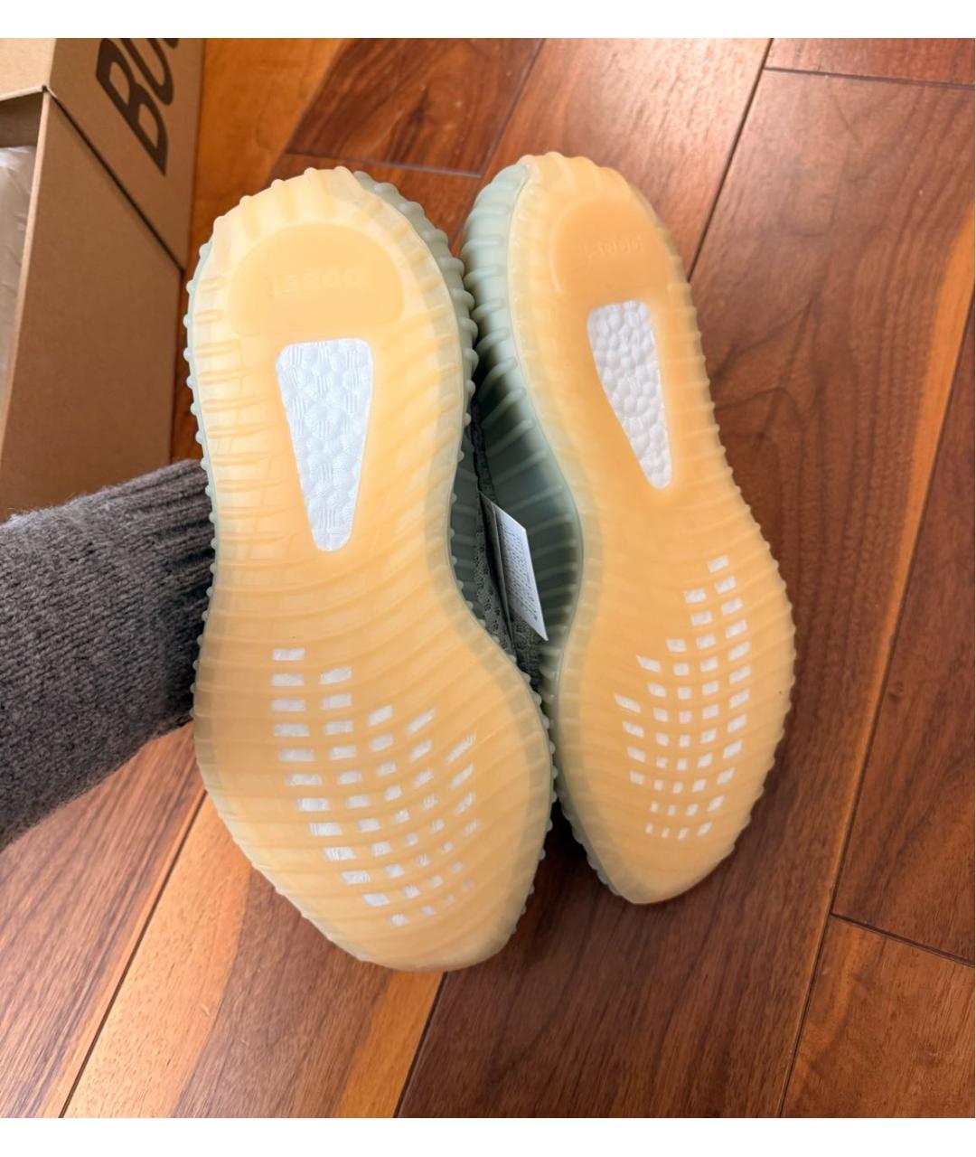 ADIDAS YEEZY Голубые синтетические кроссовки, фото 4