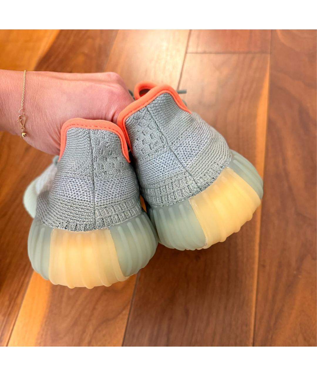 ADIDAS YEEZY Голубые синтетические кроссовки, фото 3