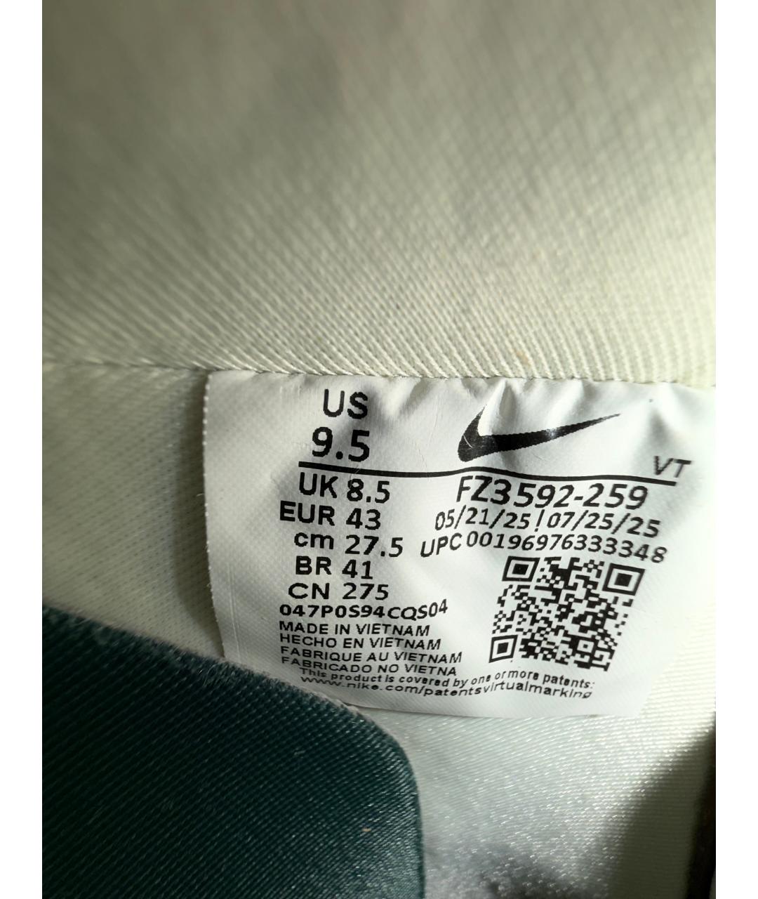 NIKE Коричневые кожаные низкие кроссовки / кеды, фото 4