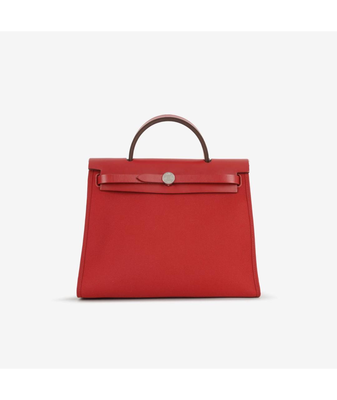 HERMES Красная тканевая сумка через плечо, фото 5