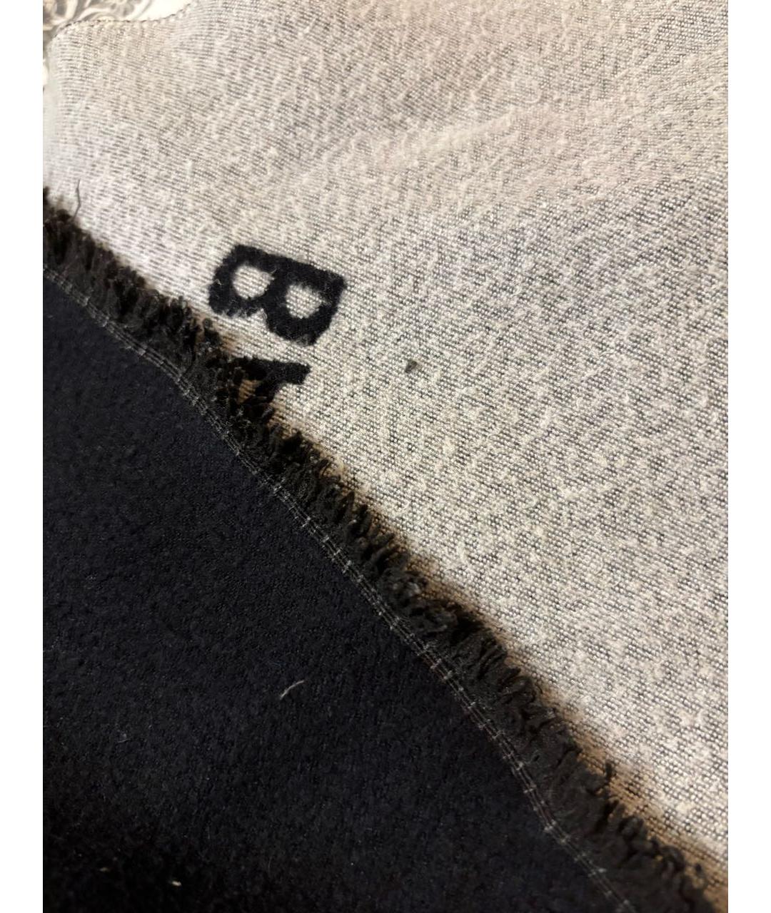 BALENCIAGA Черный кашемировый шарф, фото 2