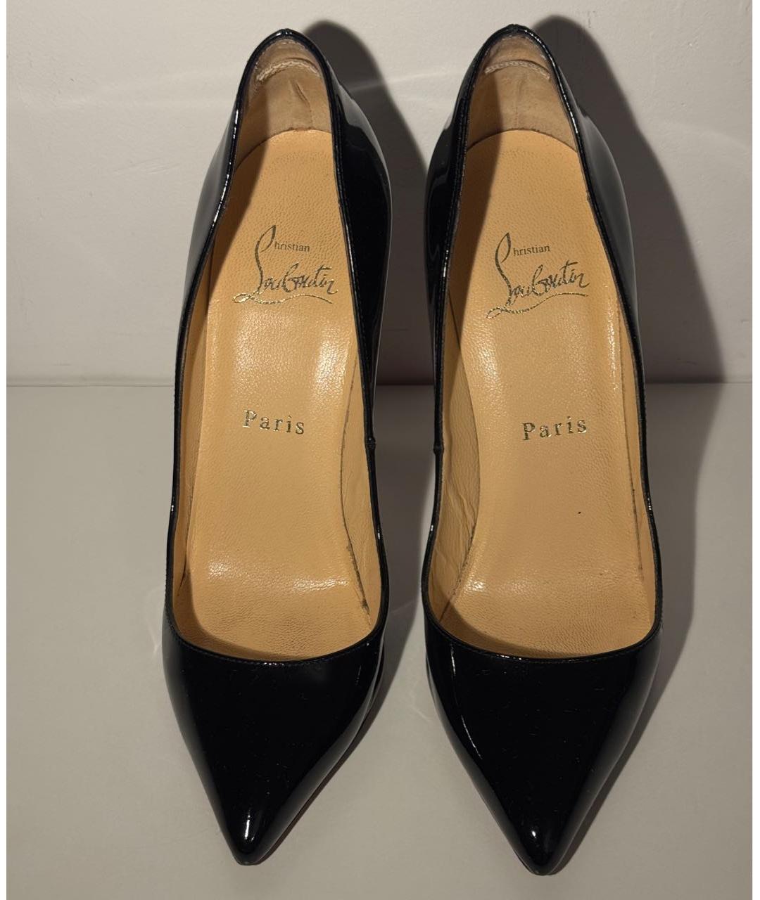 CHRISTIAN LOUBOUTIN Черные туфли из лакированной кожи, фото 3