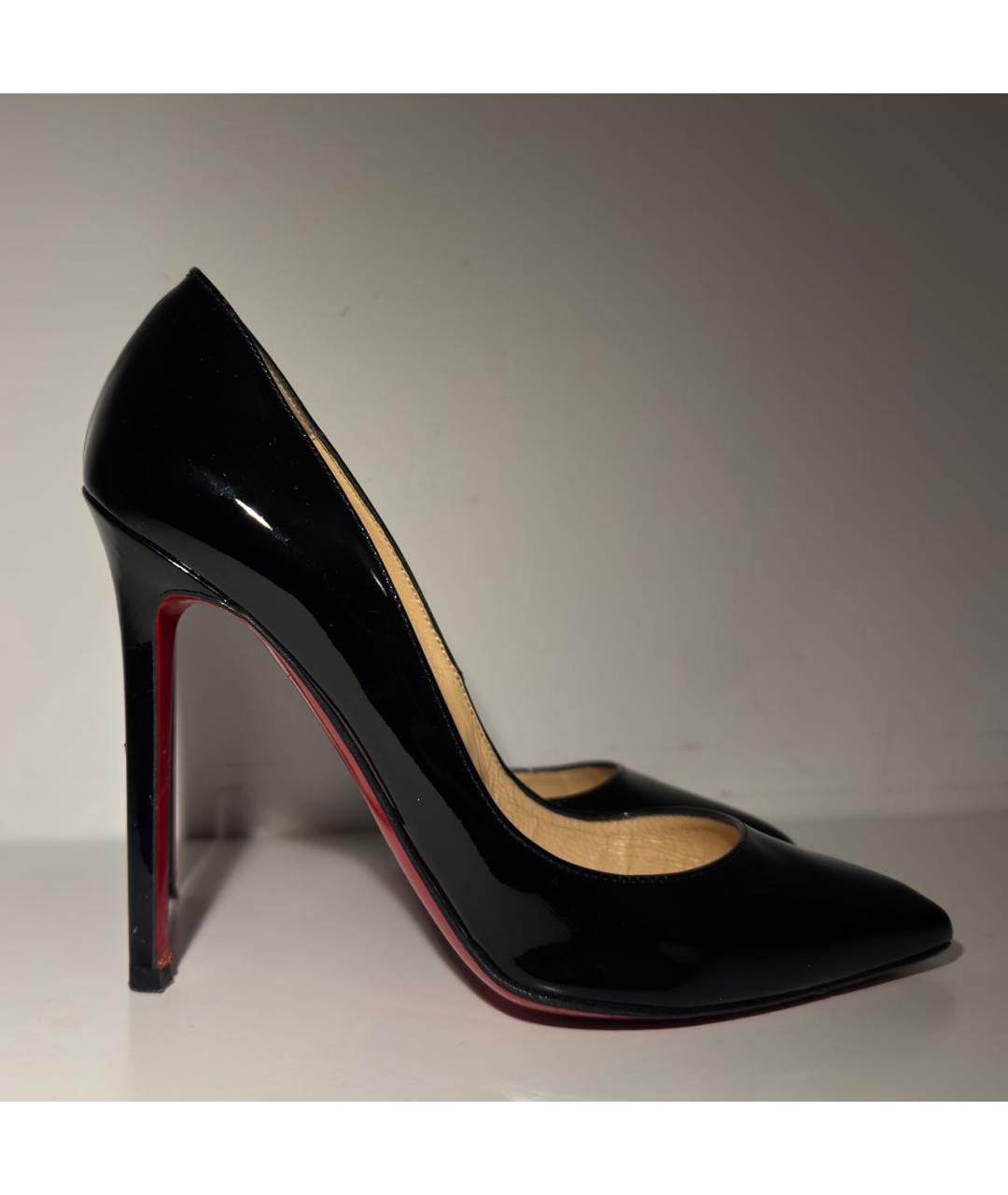 CHRISTIAN LOUBOUTIN Черные туфли из лакированной кожи, фото 5