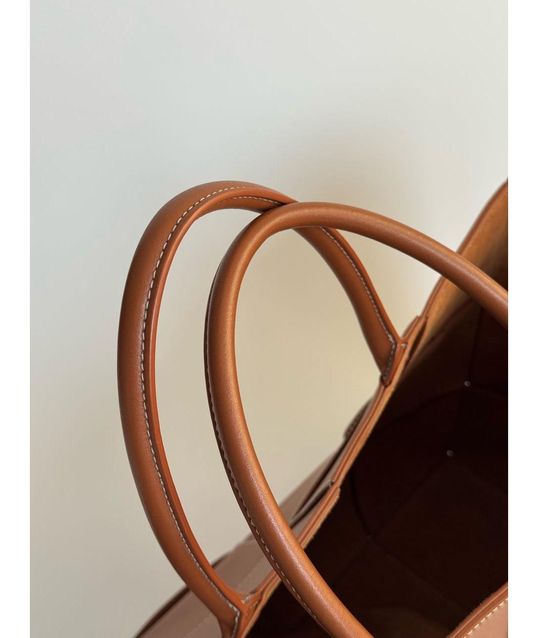 BOTTEGA VENETA Коричневая кожаная сумка тоут, фото 8