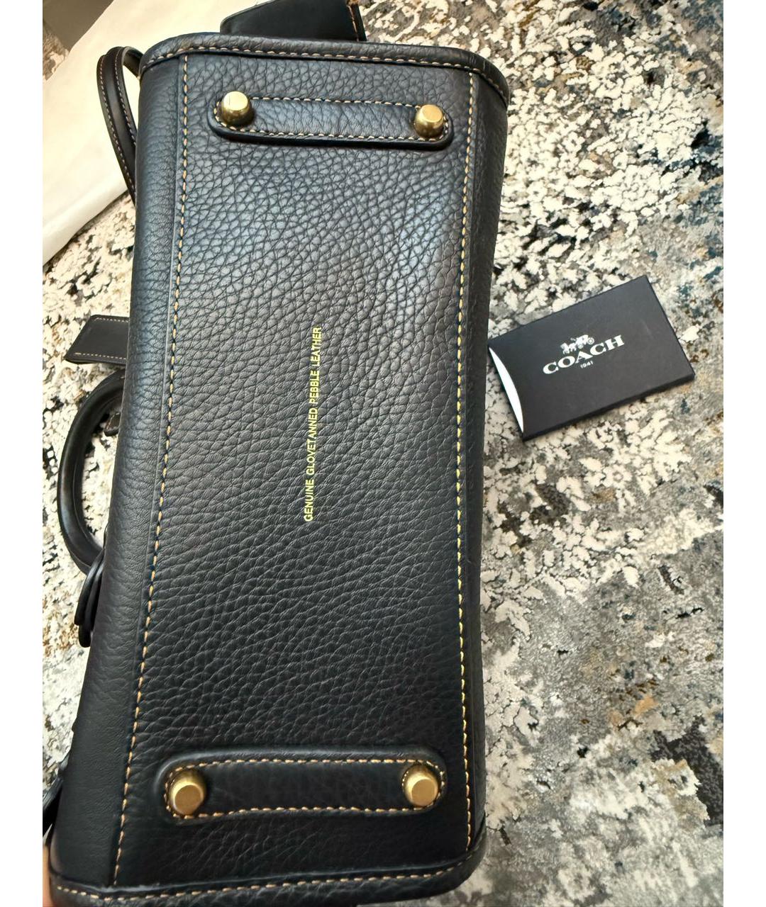 COACH Коричневая кожаная сумка через плечо, фото 7