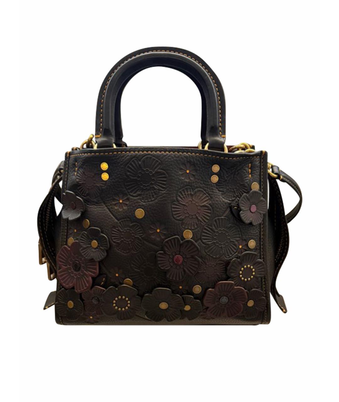 COACH Коричневая кожаная сумка через плечо, фото 9