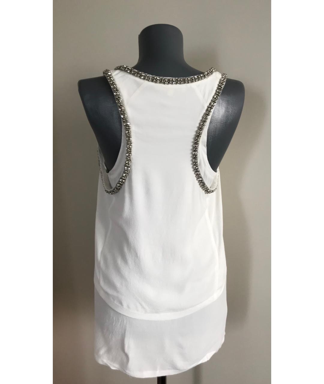 MAJE Белая вискозная майка, фото 4