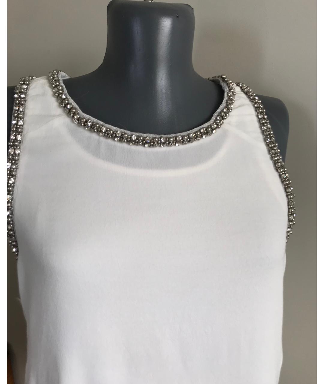 MAJE Белая вискозная майка, фото 7