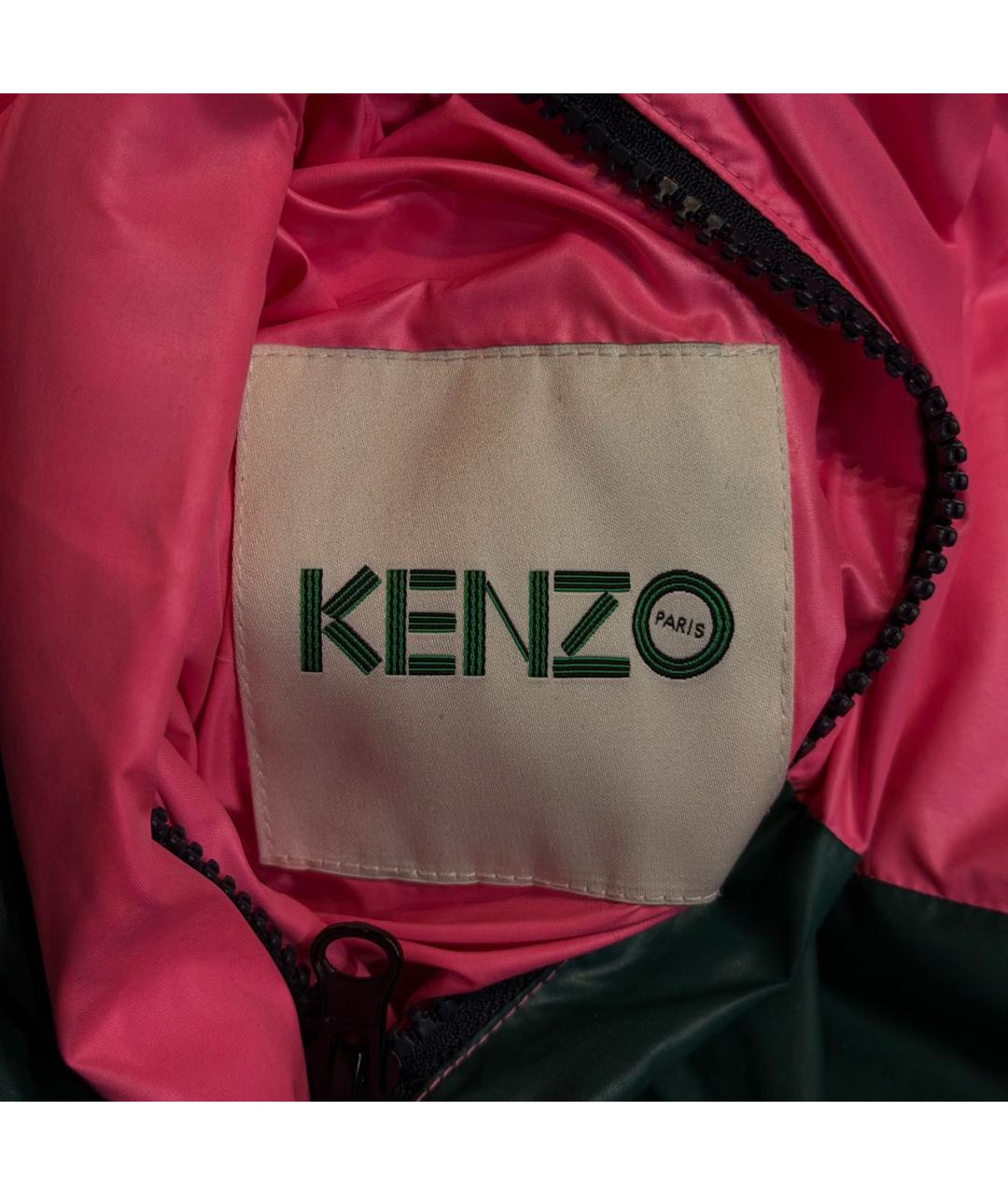 KENZO Темно-синий полиэстеровый пуховик, фото 5