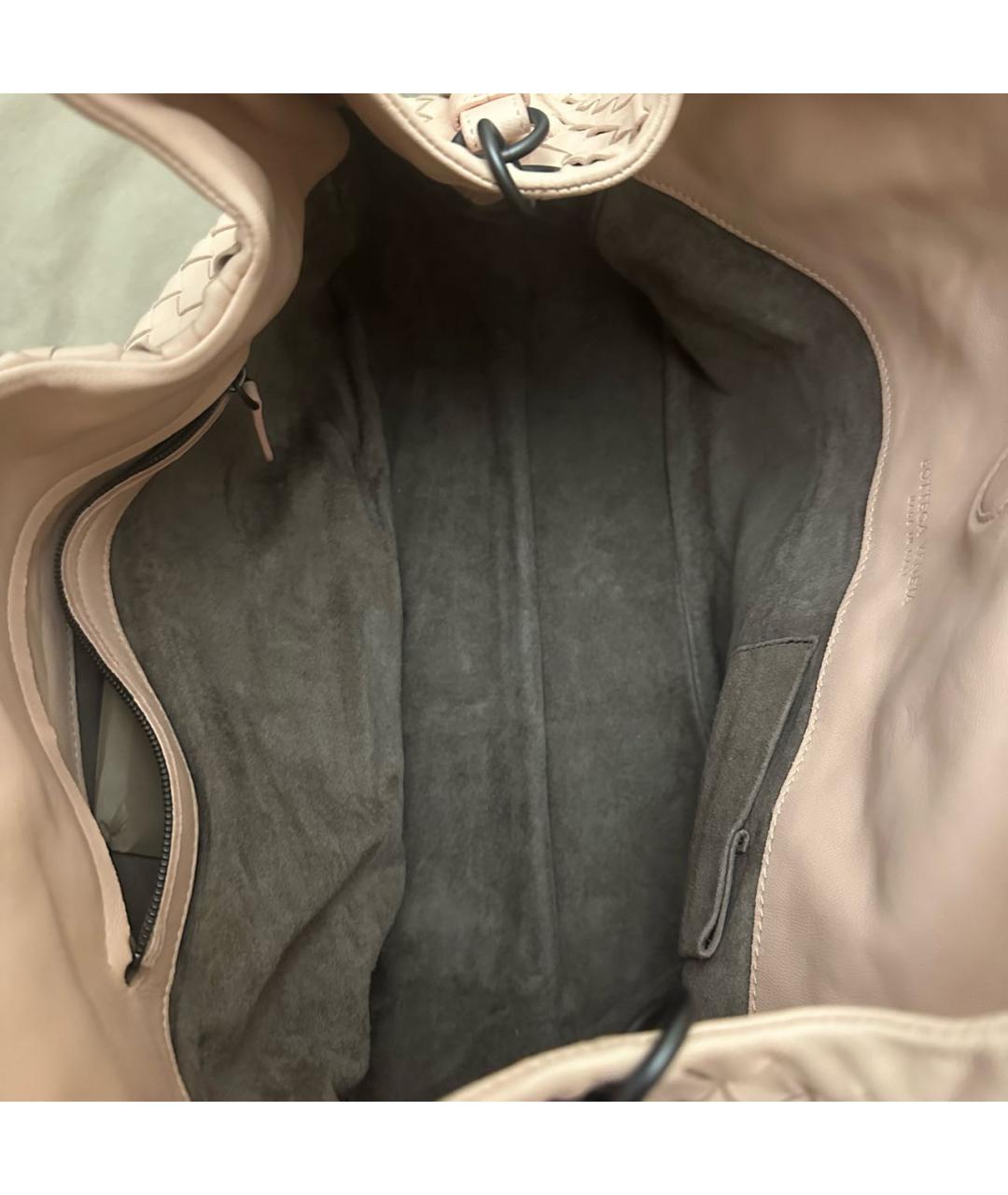 BOTTEGA VENETA Коралловая кожаная сумка с короткими ручками, фото 6