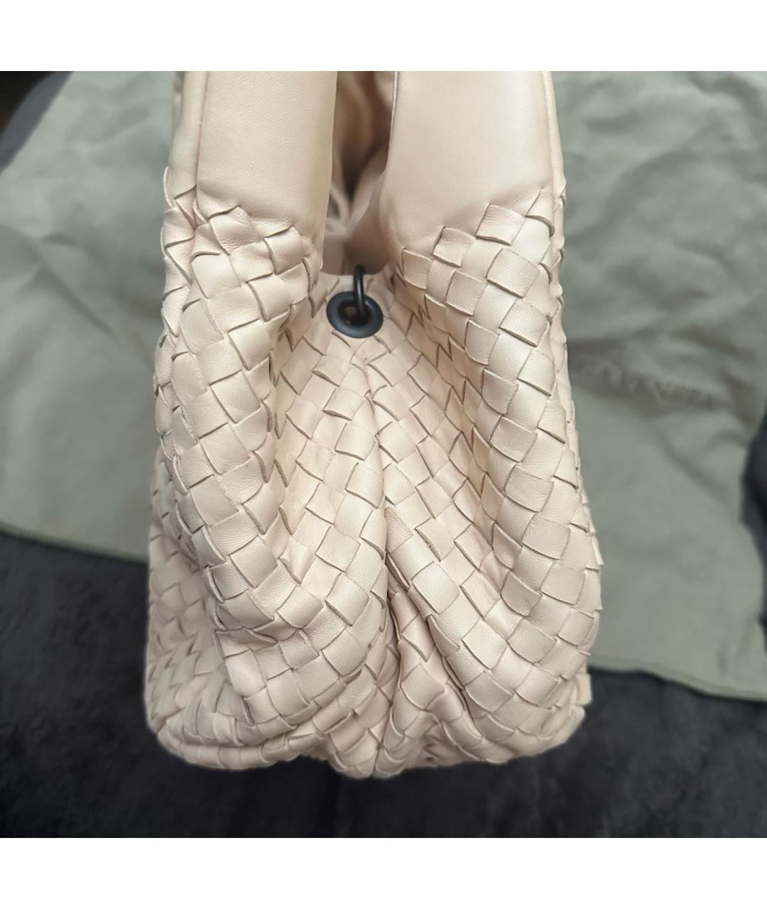 BOTTEGA VENETA Коралловая кожаная сумка с короткими ручками, фото 7