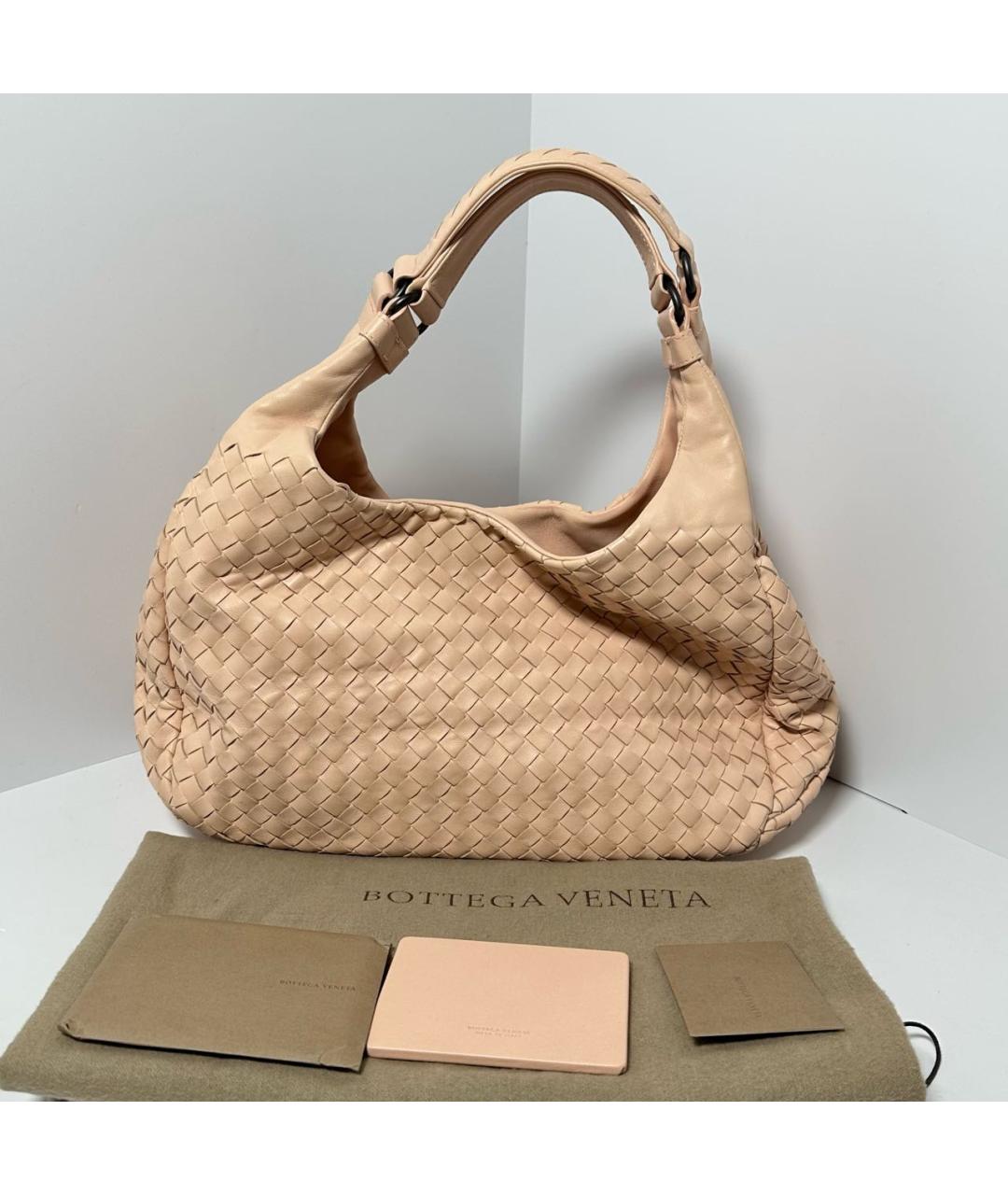 BOTTEGA VENETA Коралловая кожаная сумка с короткими ручками, фото 2