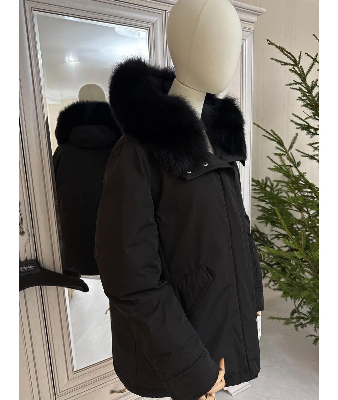 YVES SALOMON Черная полиэстеровая парка, фото 3