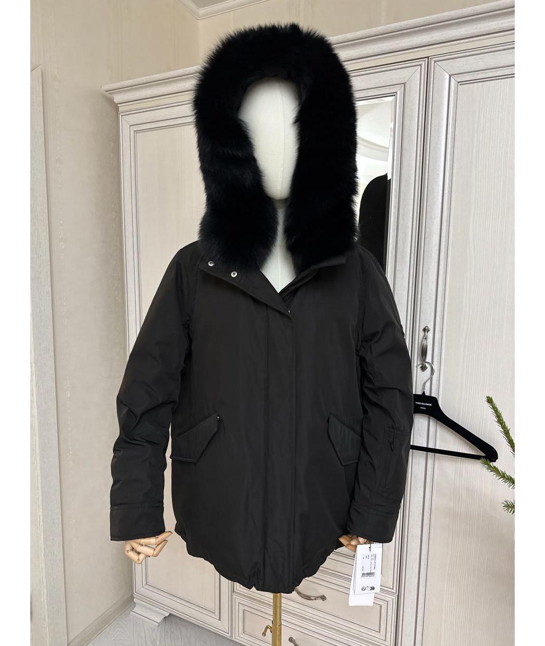 YVES SALOMON Черная полиэстеровая парка, фото 4