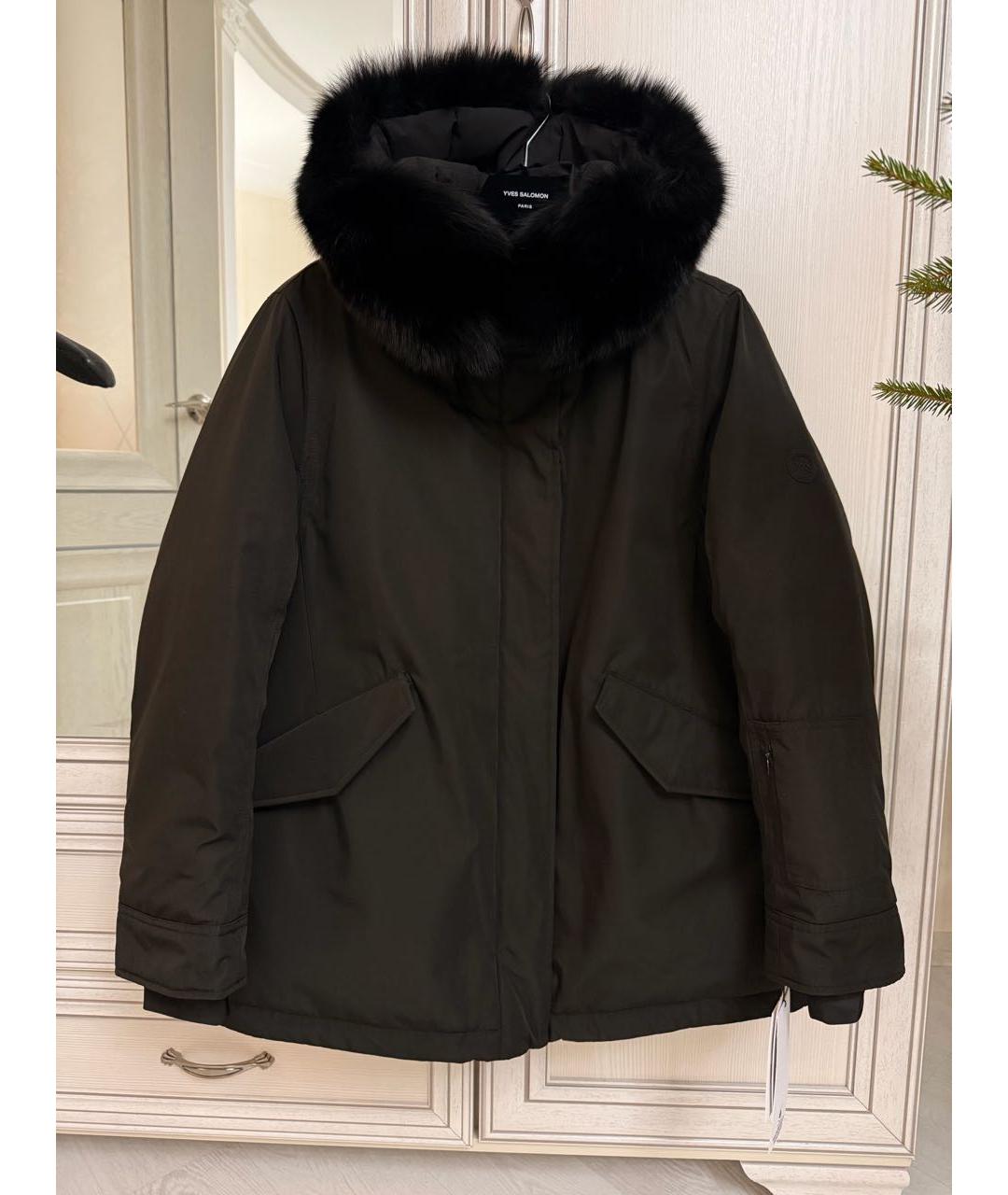 YVES SALOMON Черная полиэстеровая парка, фото 8