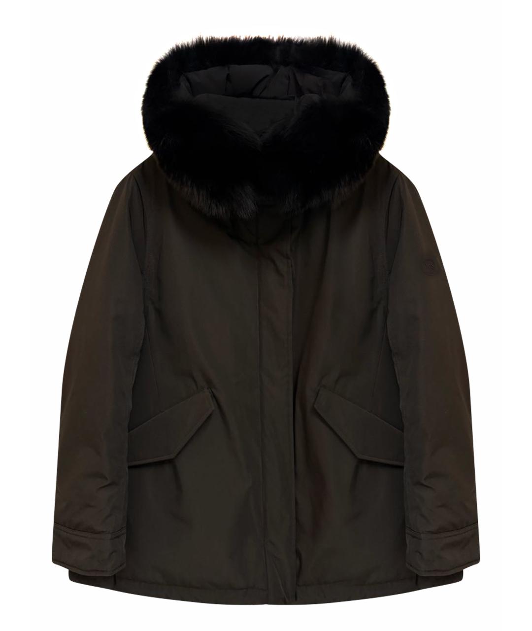 YVES SALOMON Черная полиэстеровая парка, фото 1