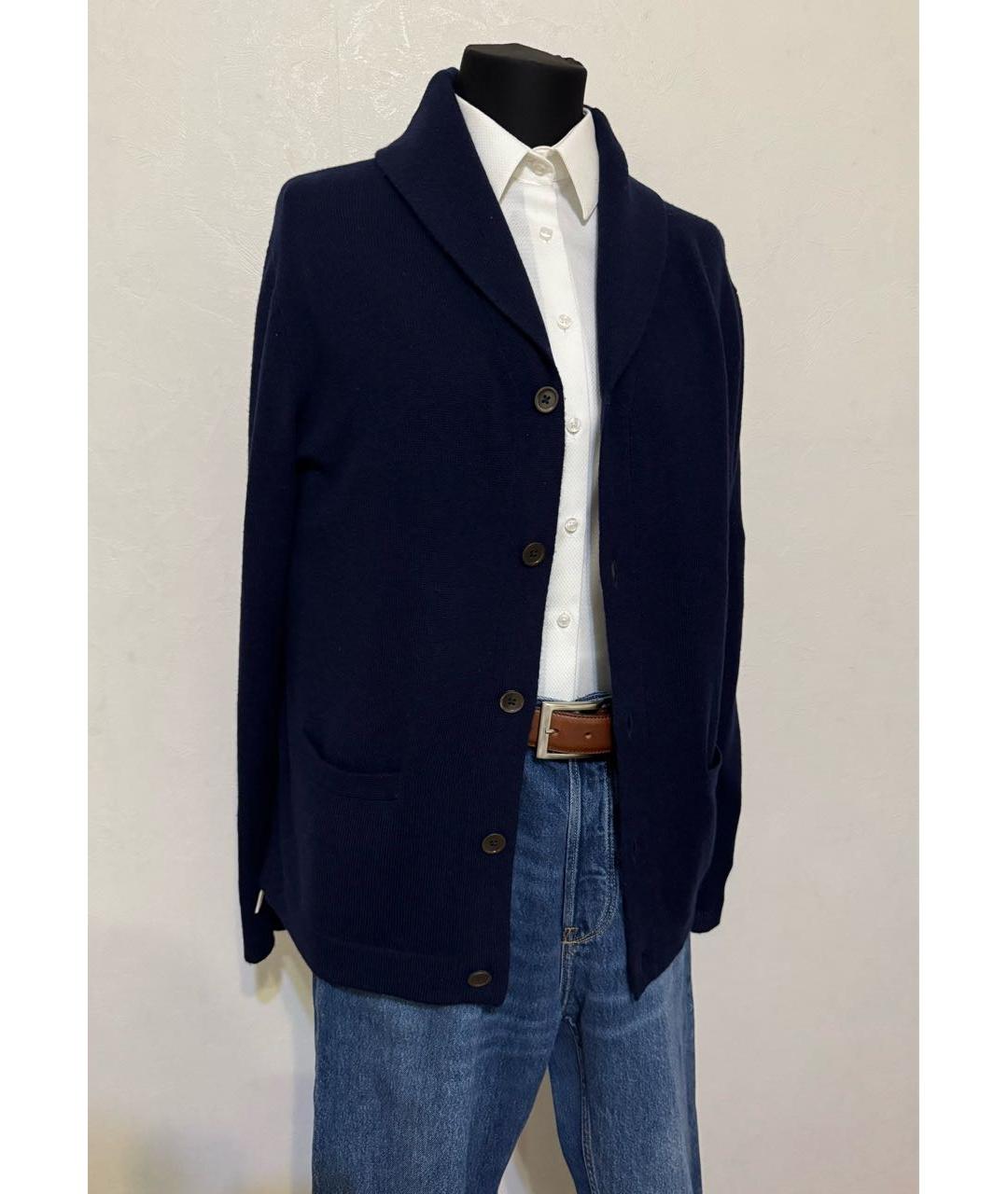 POLO RALPH LAUREN Темно-синий кашемировый кардиган, фото 4