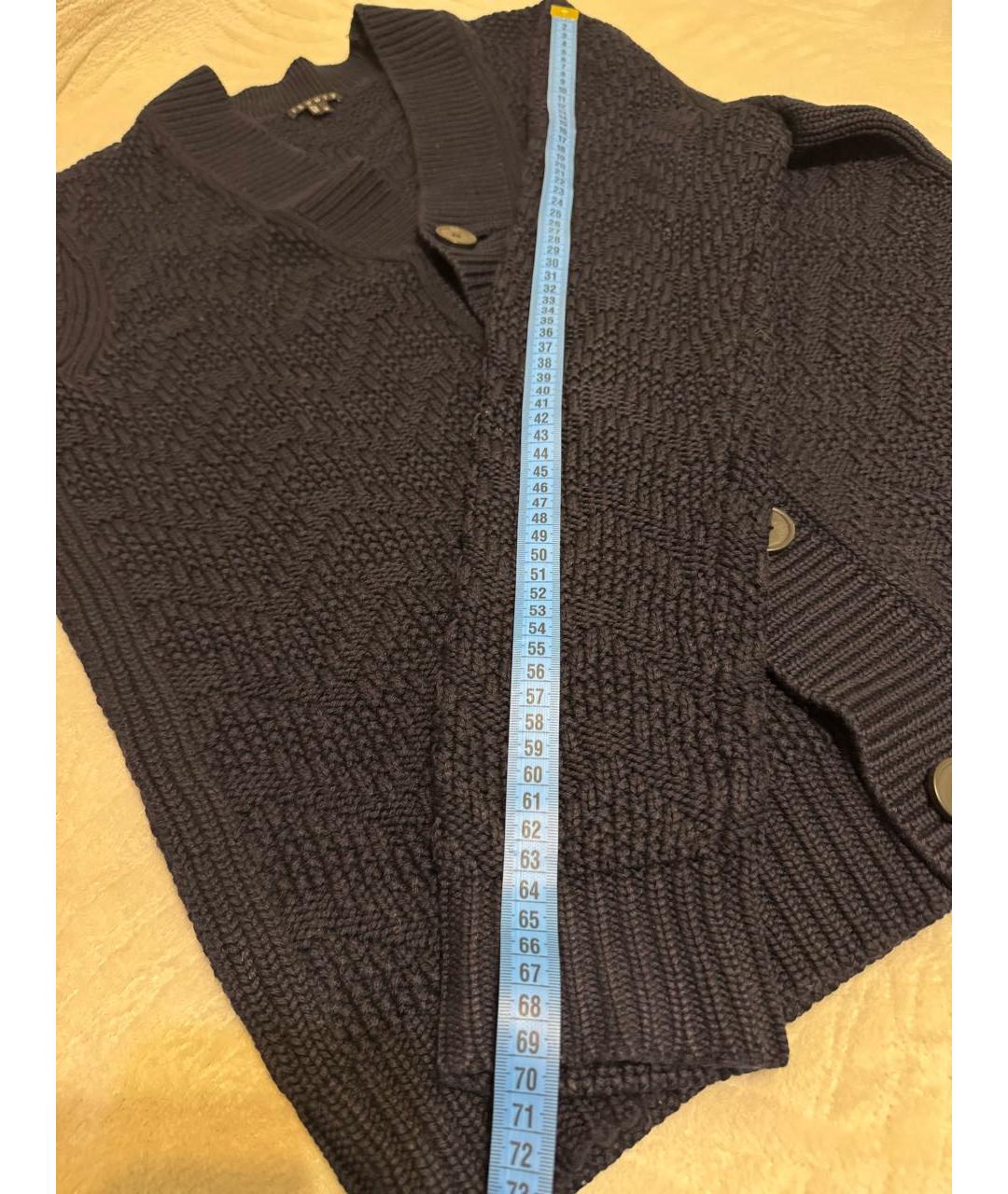 THEORY Темно-синий шерстяной кардиган, фото 5