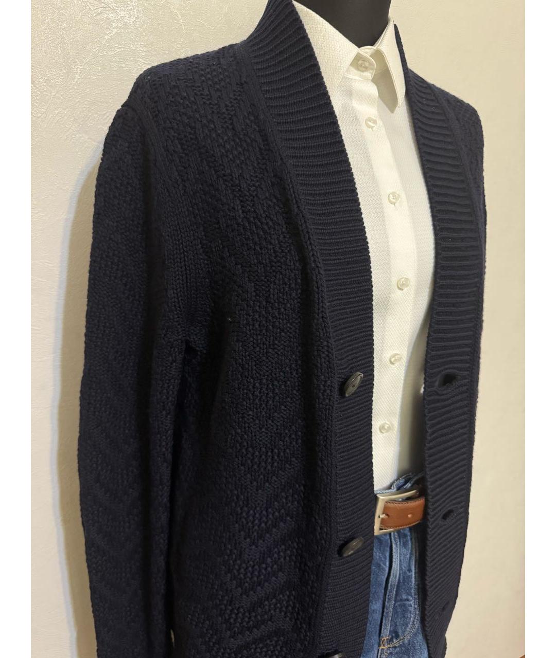 THEORY Темно-синий шерстяной кардиган, фото 8