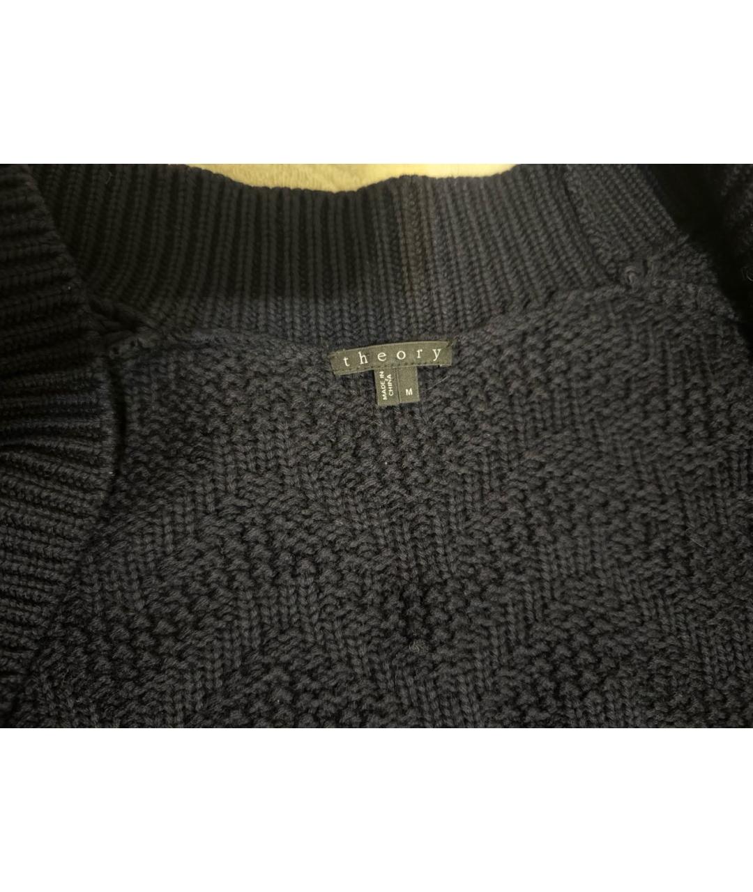 THEORY Темно-синий шерстяной кардиган, фото 4