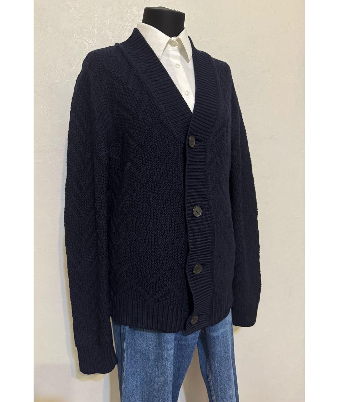 THEORY Темно-синий шерстяной кардиган, фото 2