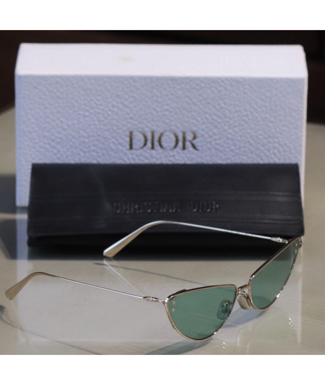 CHRISTIAN DIOR Золотые металлические солнцезащитные очки, фото 3