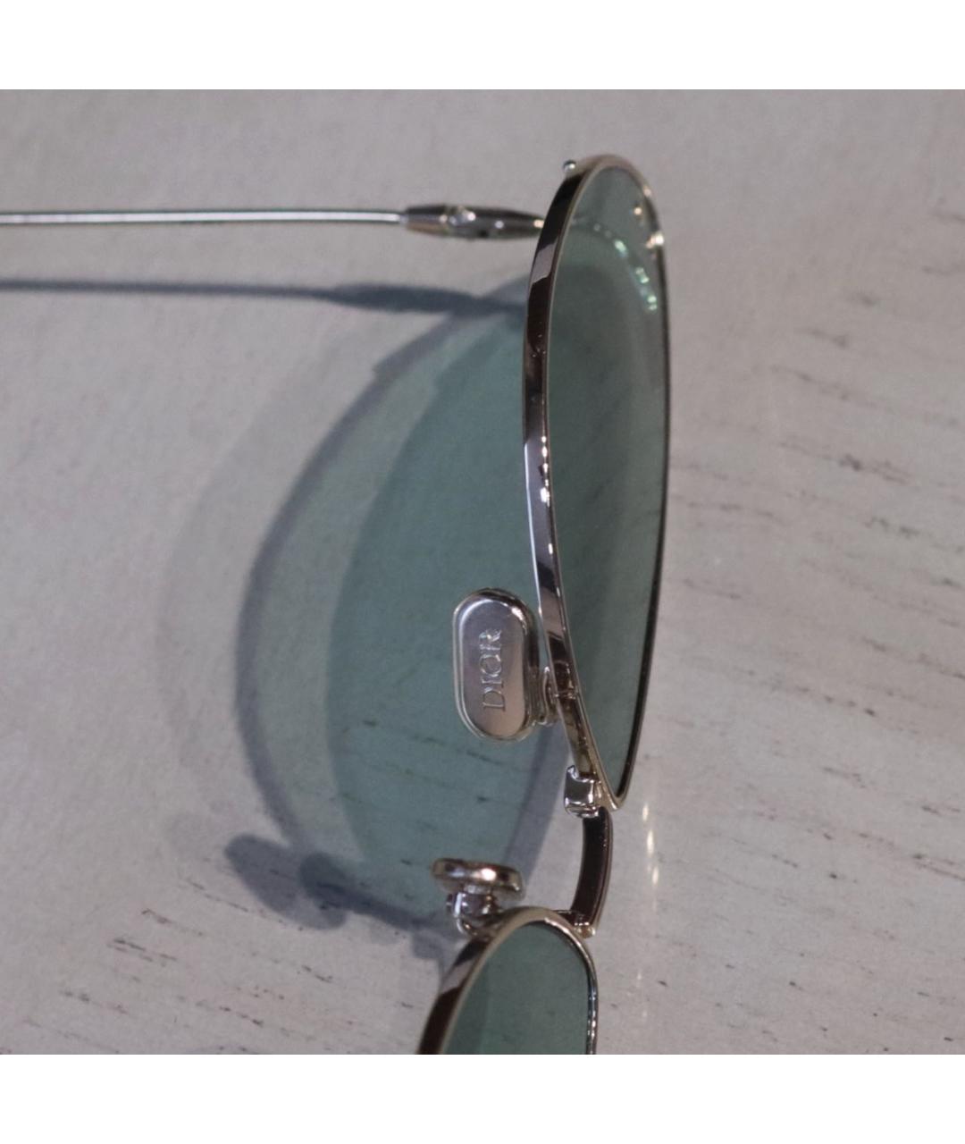 CHRISTIAN DIOR Золотые металлические солнцезащитные очки, фото 4