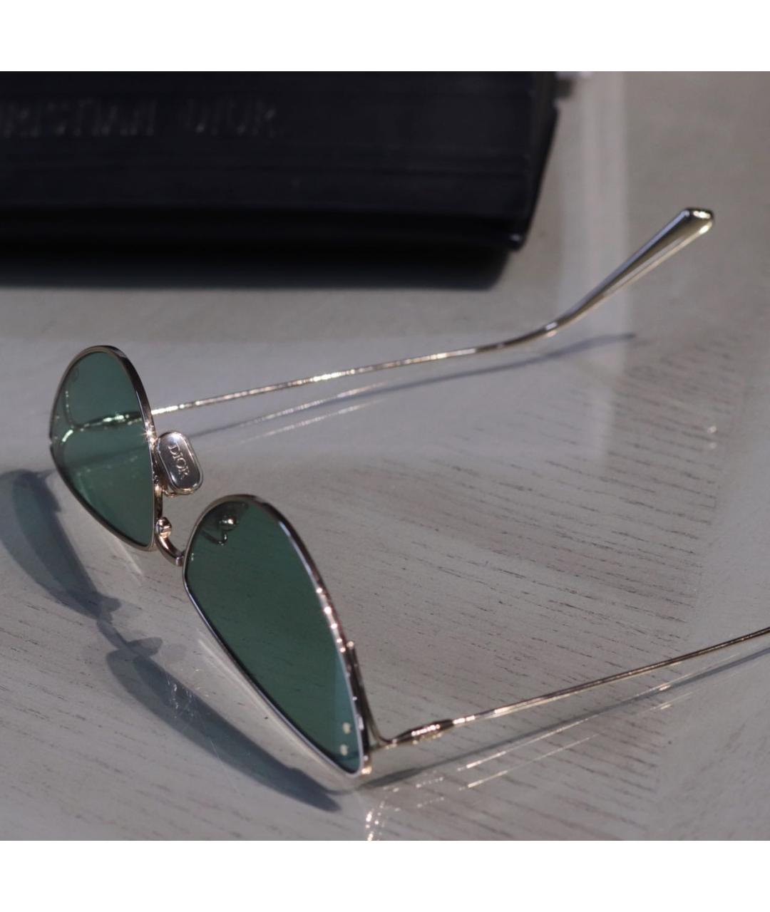 CHRISTIAN DIOR Золотые металлические солнцезащитные очки, фото 5