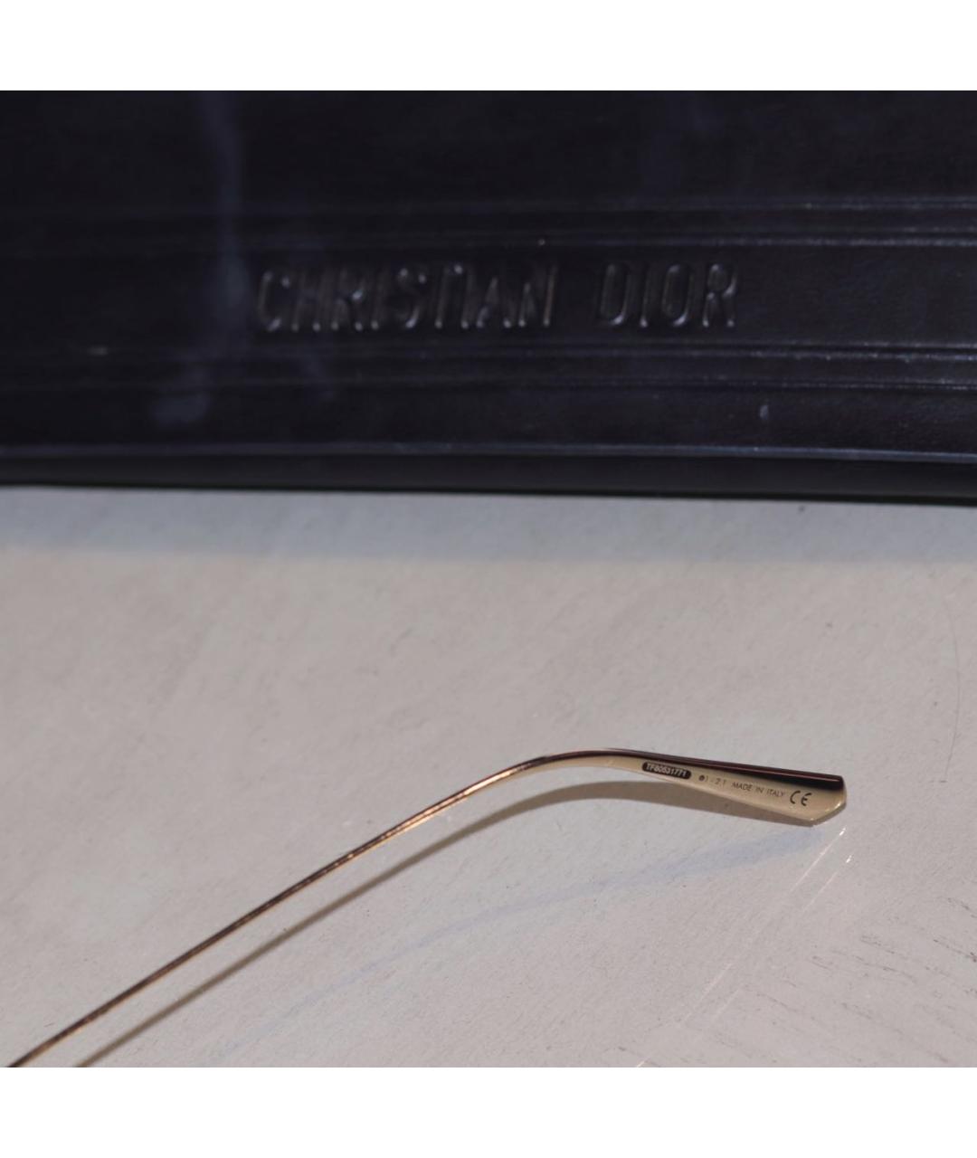 CHRISTIAN DIOR Золотые металлические солнцезащитные очки, фото 6
