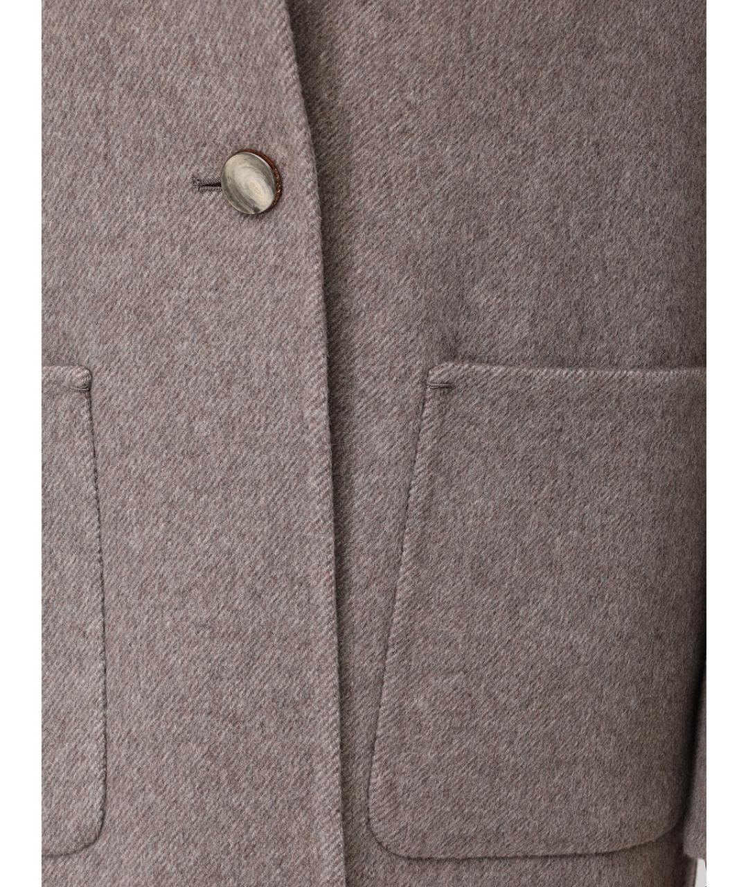 AGNONA Бежевое кашемировое пальто, фото 5