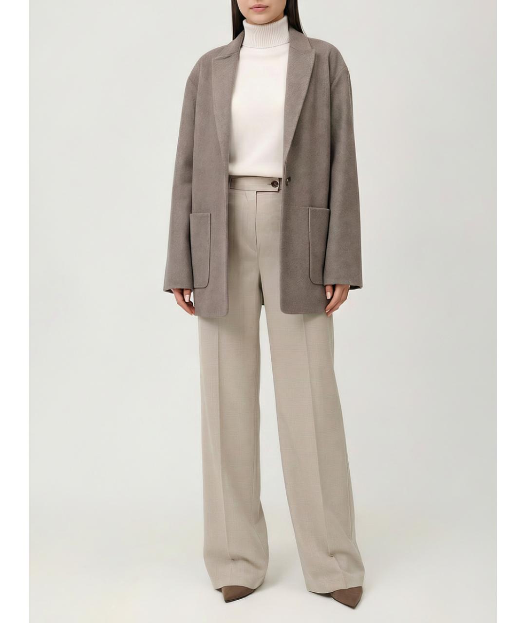 AGNONA Бежевое кашемировое пальто, фото 2