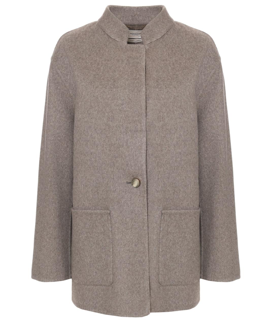 AGNONA Бежевое кашемировое пальто, фото 1