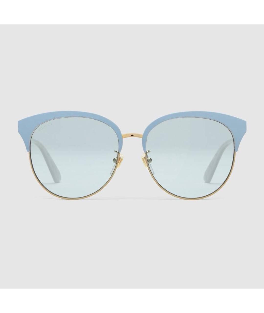 GUCCI Голубые пластиковые солнцезащитные очки, фото 9