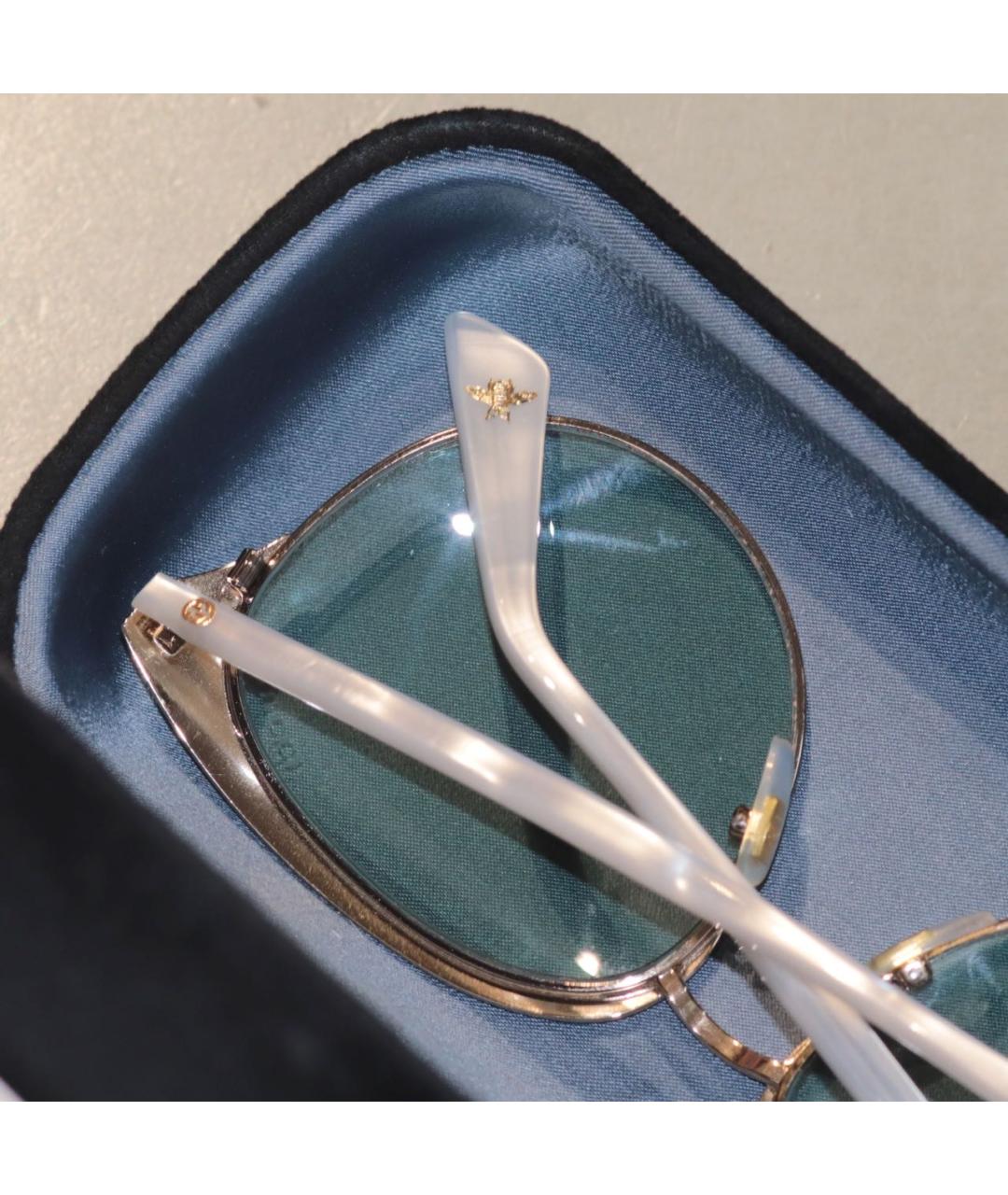 GUCCI Голубые пластиковые солнцезащитные очки, фото 7