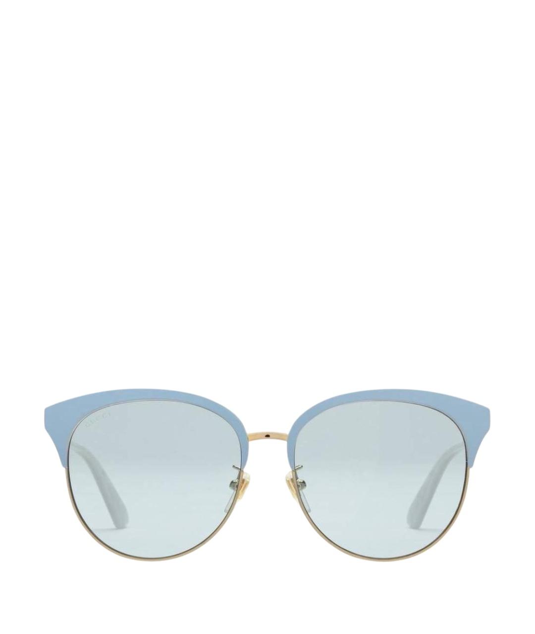 GUCCI Голубые пластиковые солнцезащитные очки, фото 1