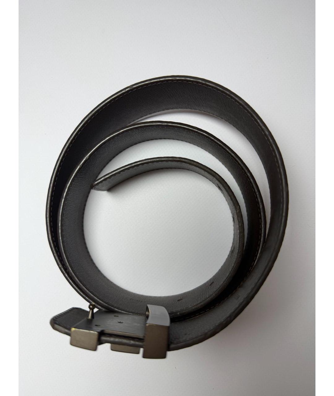 LOUIS VUITTON Коричневый кожаный ремень, фото 8