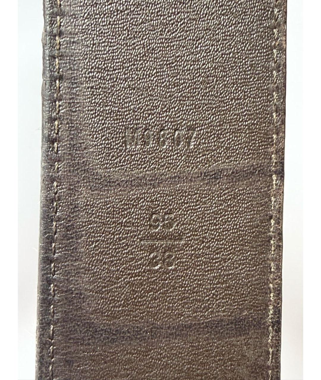 LOUIS VUITTON Коричневый кожаный ремень, фото 4