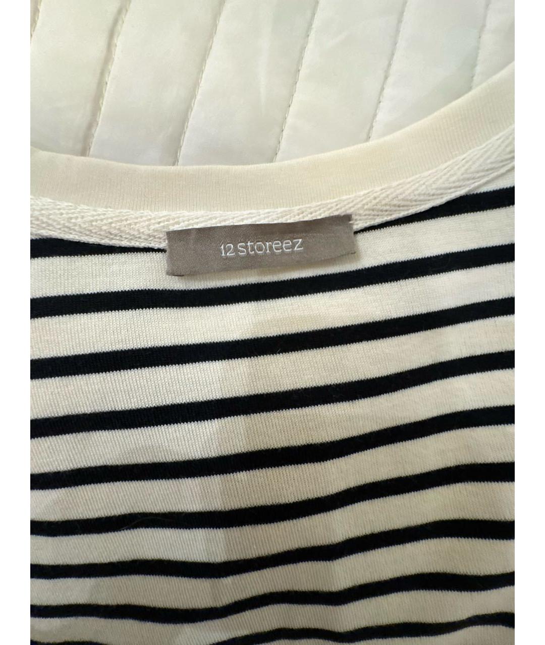 12 STOREEZ Белый хлопко-эластановый джемпер / свитер, фото 3