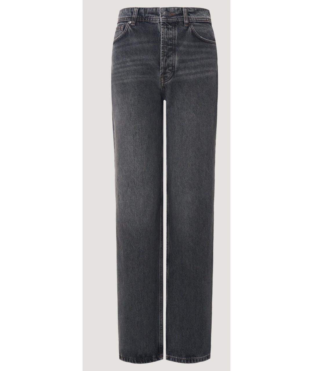 12 STOREEZ Антрацитовые хлопковые прямые джинсы, фото 9