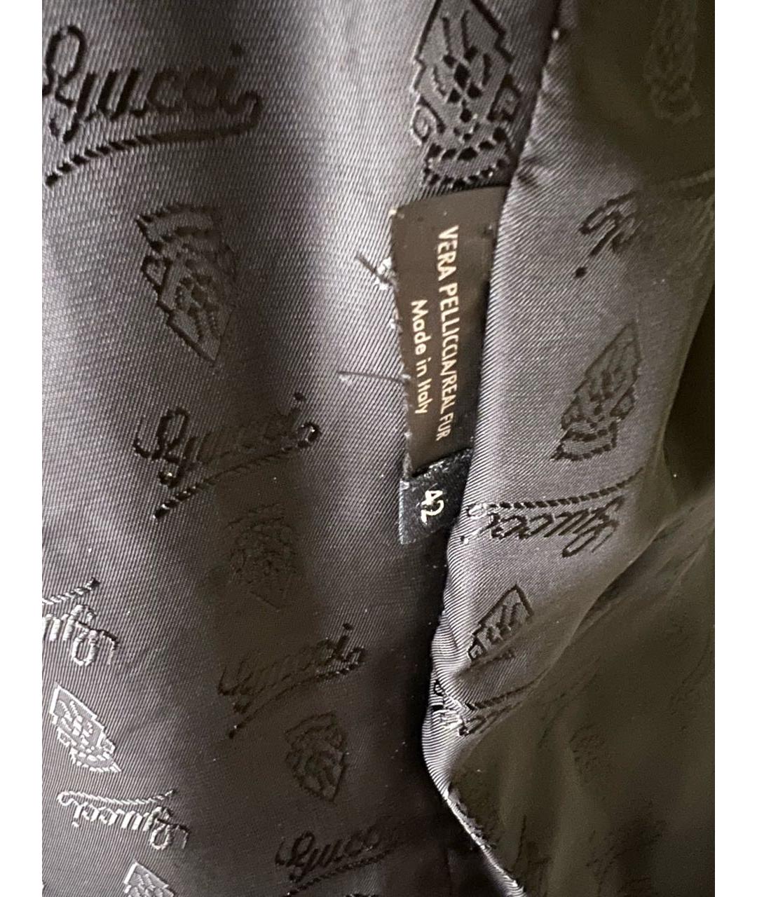 GUCCI Коричневая меховая шуба, фото 5