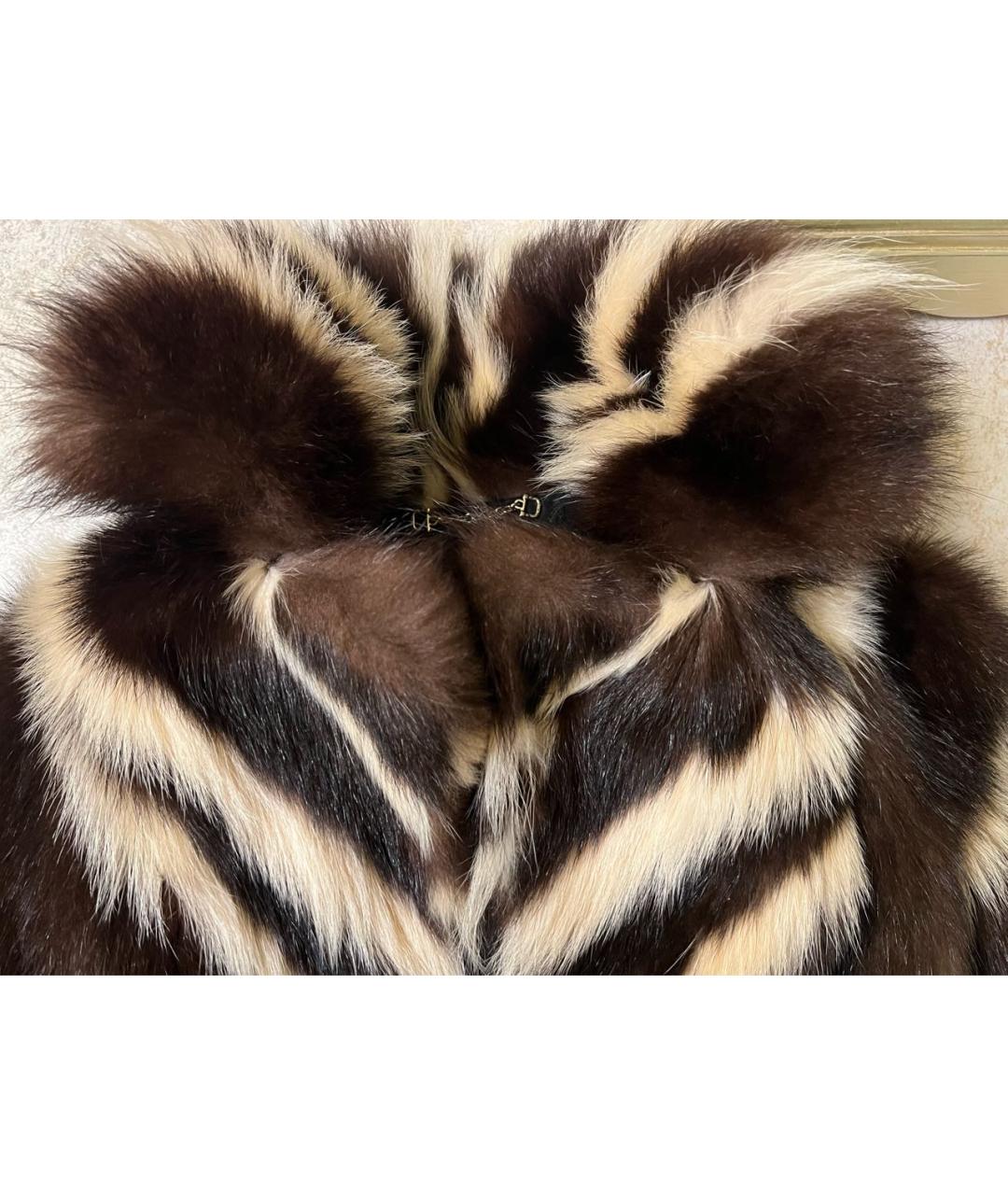 GUCCI Коричневая меховая шуба, фото 4