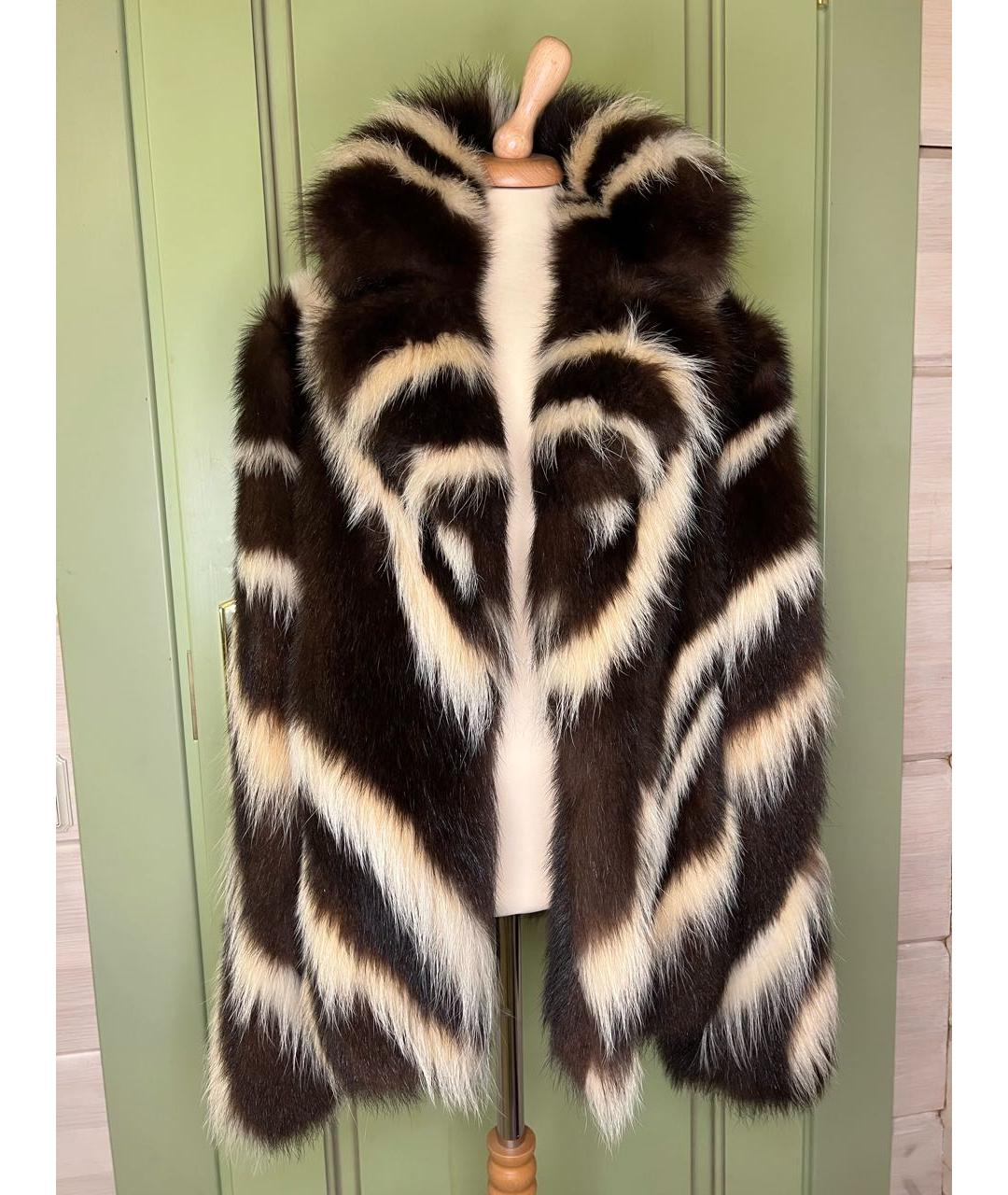 GUCCI Коричневая меховая шуба, фото 9